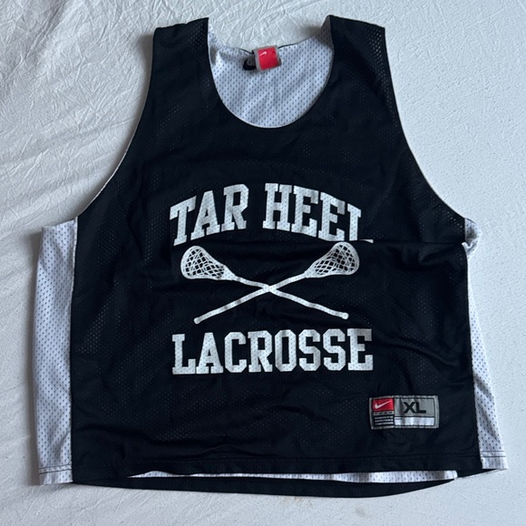 Nike Black and White Tar Heel reversible Lacrosse Tank - Picture 1 of 5